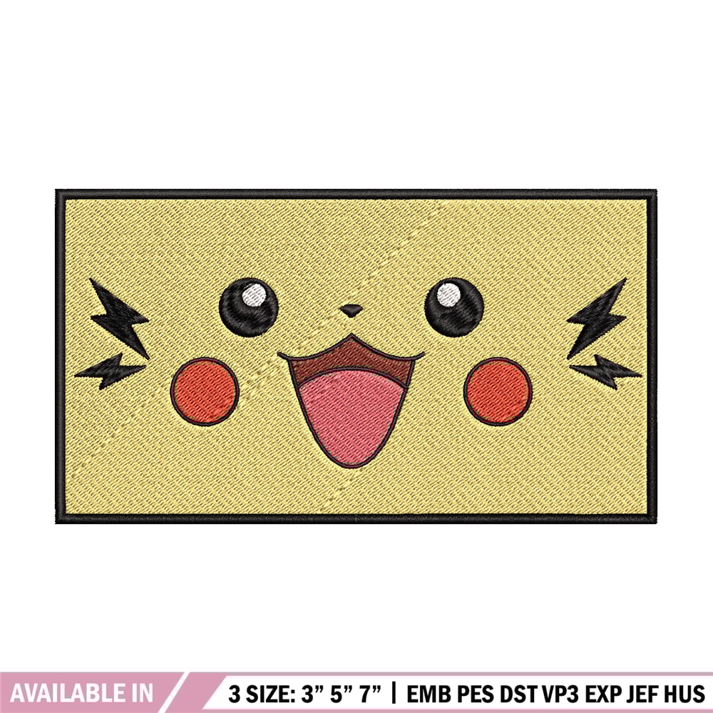 Pikachu frame embroidery design, Pokemon embroidery, Anime design, Embroidery file, Digital download, Embroidery shirt.jpg