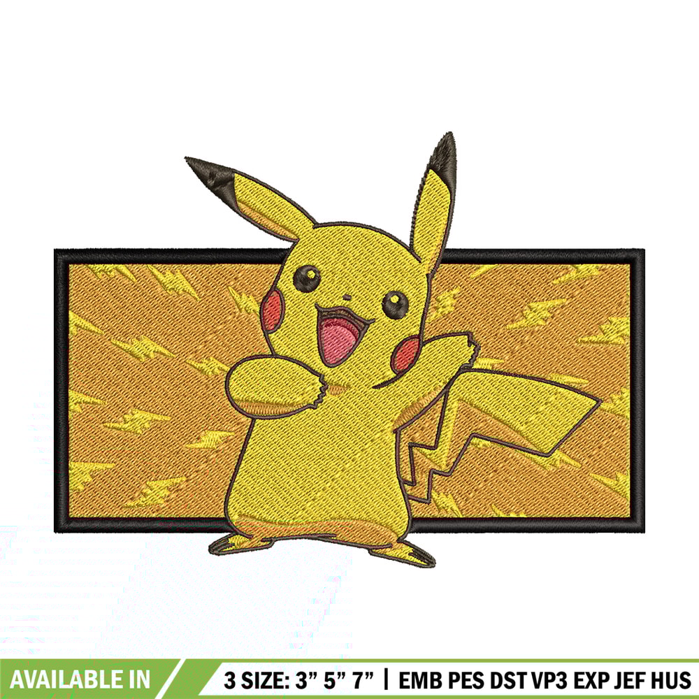 Pikachu box embroidery design, Pokemon embroidery, Anime design, Embroidery file, Digital download, Embroidery shirt.jpg