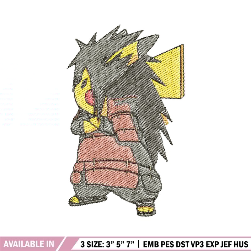 Pikachu madara embroidery design, Pokemon embroidery, Anime design, Embroidery file, Digital download, Embroidery shirt.jpg