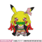 Pikachu Nezuko Demon embroidery design, Pokemon embroidery, logo design, anime design, anime shirt, Digital download.jpg