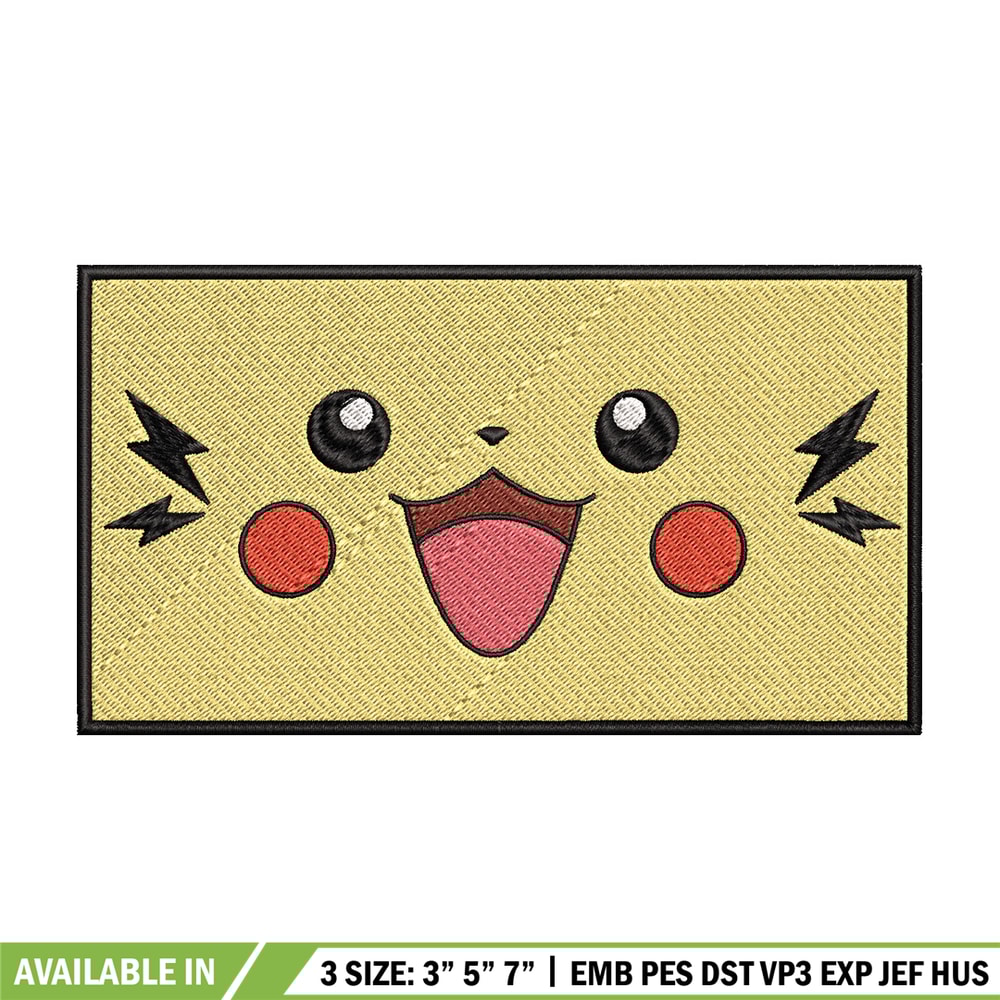 Pikachu frame embroidery design, Pokemon embroidery, Anime design, Embroidery file, Digital download, Embroidery shirt.jpg