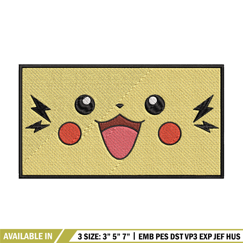 Pikachu frame embroidery design, Pokemon embroidery, Anime design, Embroidery file, Digital download, Embroidery shirt.jpg