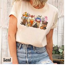 halloween party fall coffee shirt, walt disney world halloween winnie the pooh shirt, pumpkin spice latte drink cup, tha