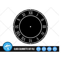roman numeral clock svg files | clock cut files | clock silhouette vector files | roman numeral clock clip art | cnc fil