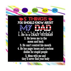 5 things you should do about my dad svg, fathers day svg, fathers day gift, gift for papa, fathers day lover, fathers da