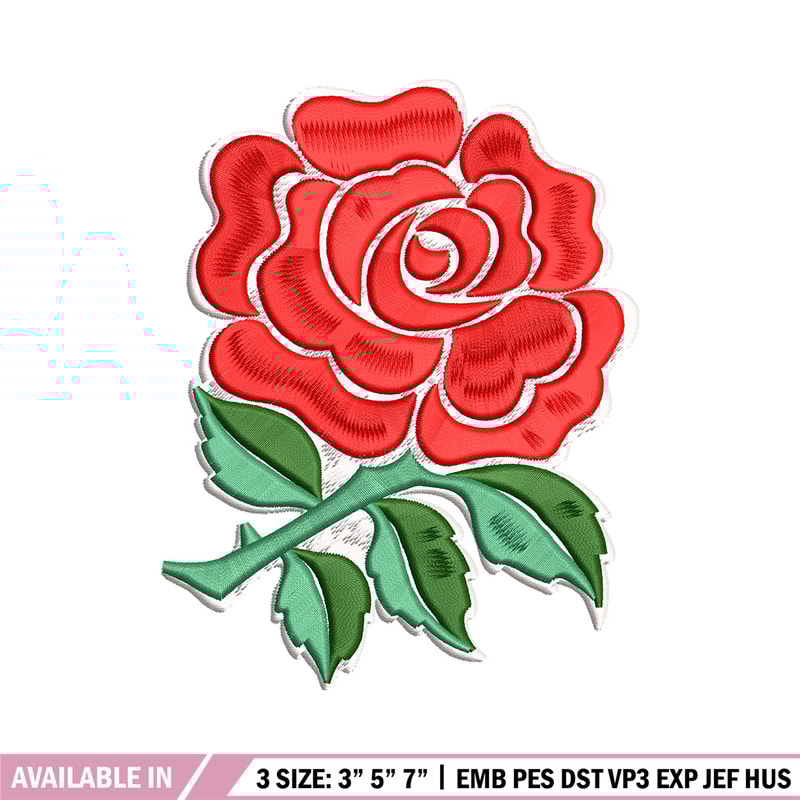 Red rose embroidery design, Rose embroidery, Emb design, Embroidery shirt, Embroidery file, Digital download.jpg