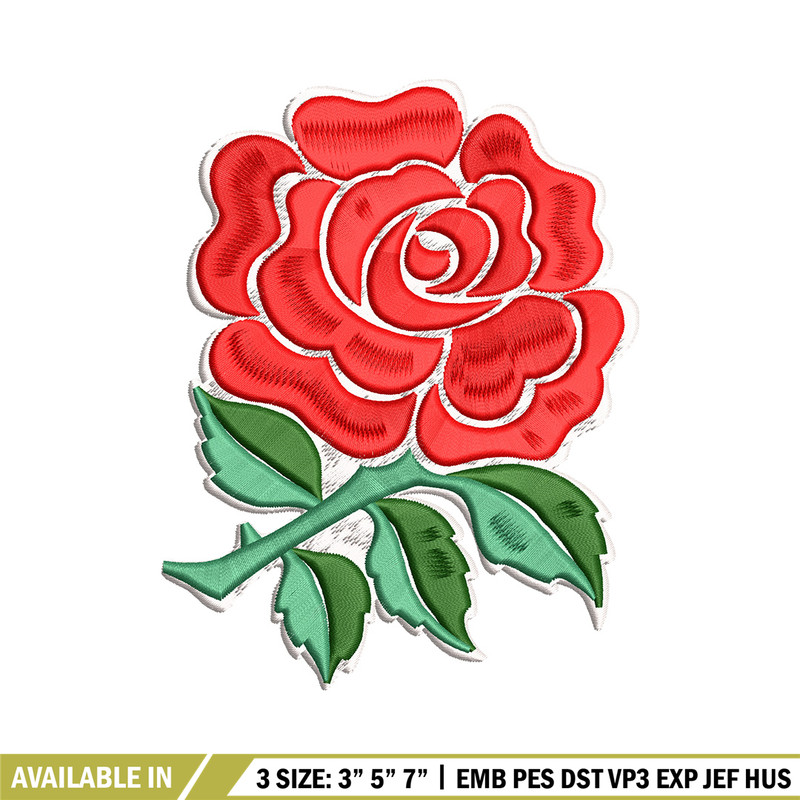 Red rose embroidery design, Rose embroidery, Emb design, Embroidery shirt, Embroidery file, Digital download.jpg