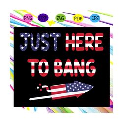 just here to bang, firework svg, american flag , fourth of july svg, america flag svg, patriotic american svg, independe
