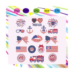 independence day bundle svg, american flag svg, fourth of july svg, america svg, patriotic american svg, independence da