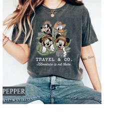 mickey and friends animal kingdom comfort colors tee, travel & co shirt, mickey and co shirt, disneyland shirt, disney v