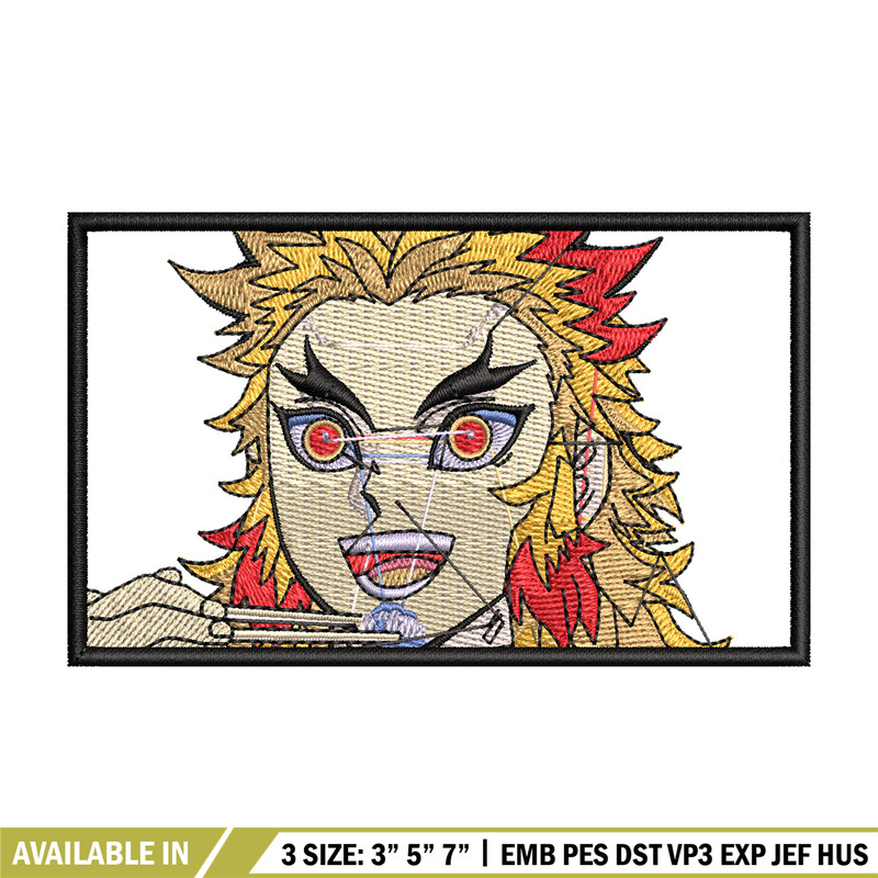 Rengoku rectangle embroidery design, Rengoku embroidery, Embroidery shirt, Embroidery file,Anime design,Digital download.jpg