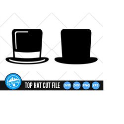 Top Hat SVG Files | Gentlemen Cut Files | Hat Vector Files | Top Hat Silhouette | Top Hat Clip Art