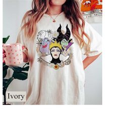 retro floral disney villains comfort colors tee, perfect wicked shirt, the bad witches club shirt, maleficent, evil quee
