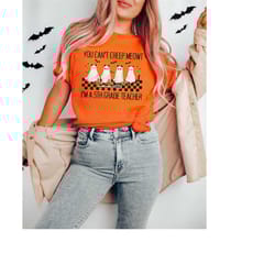 fifth grade halloween teacher shirts, funny 5th grade teacher halloween cat ghost shirt, halloween teacher tshirt, hallo