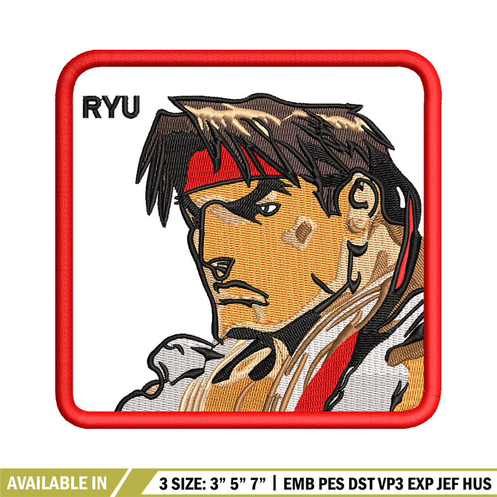 Ryu box embroidery design, Street Fighter embroidery, Anime design, Embroidery file, Embroidery shirt, Digital download.jpg