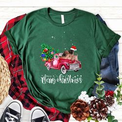 shar pei christmas ride red truck t shirt, chinese shar pei tshirt, shar pei, shar pei dog christmas t shirt - a1121