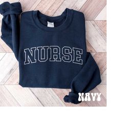 nurse athletic block sweatshirt, nurse pullover sweatshirt, gift for grad, new nurse gift, nurse shirt, nurse appreciati