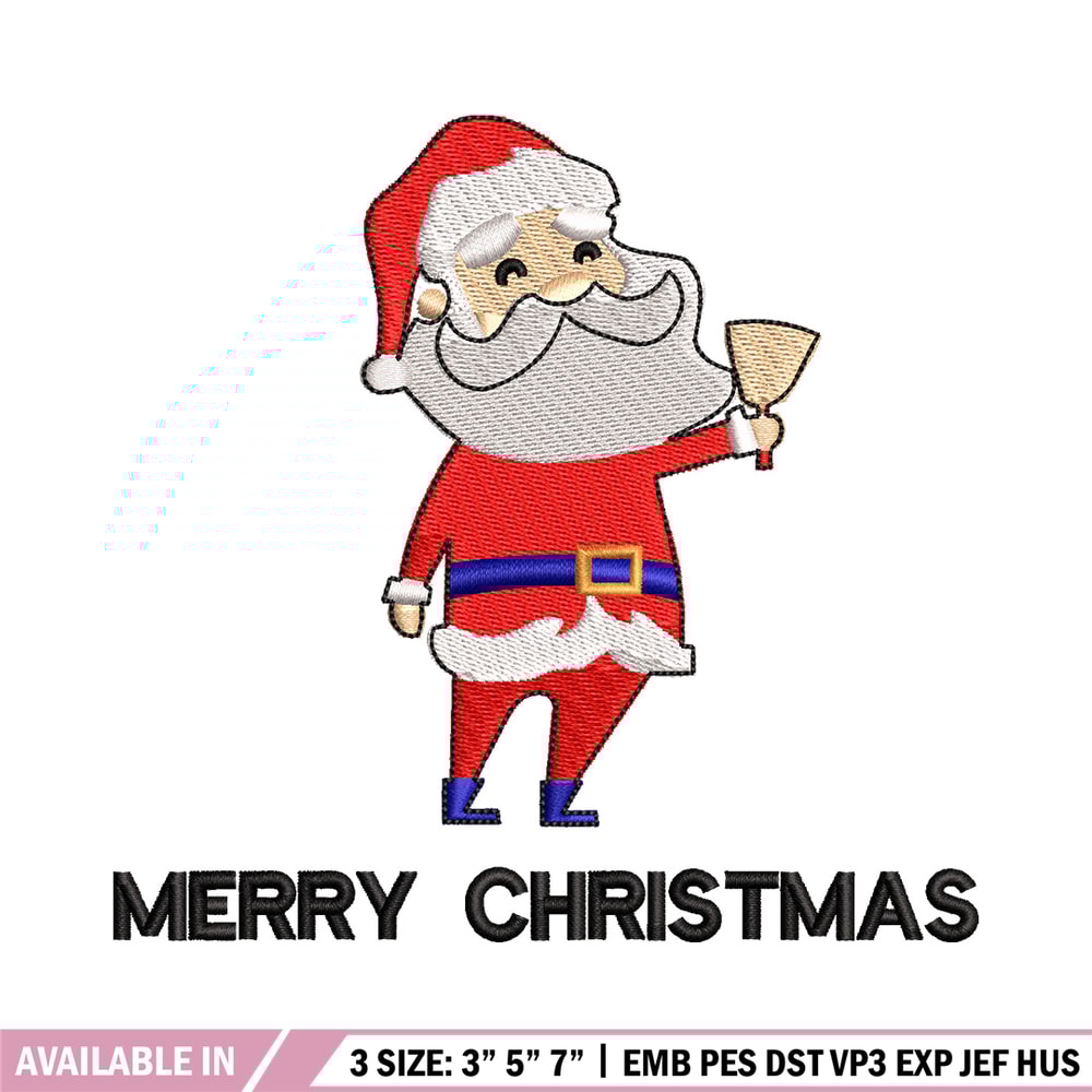 Satan ring bell embroidery design, Chrismas embroidery, Emb design, Embroidery shirt, Embroidery file, Digital download.jpg