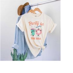 retro usa comfort colors shirt - 4th of july tee, retro funny fourth shirt, womens 4th of july shirt, america patriotic