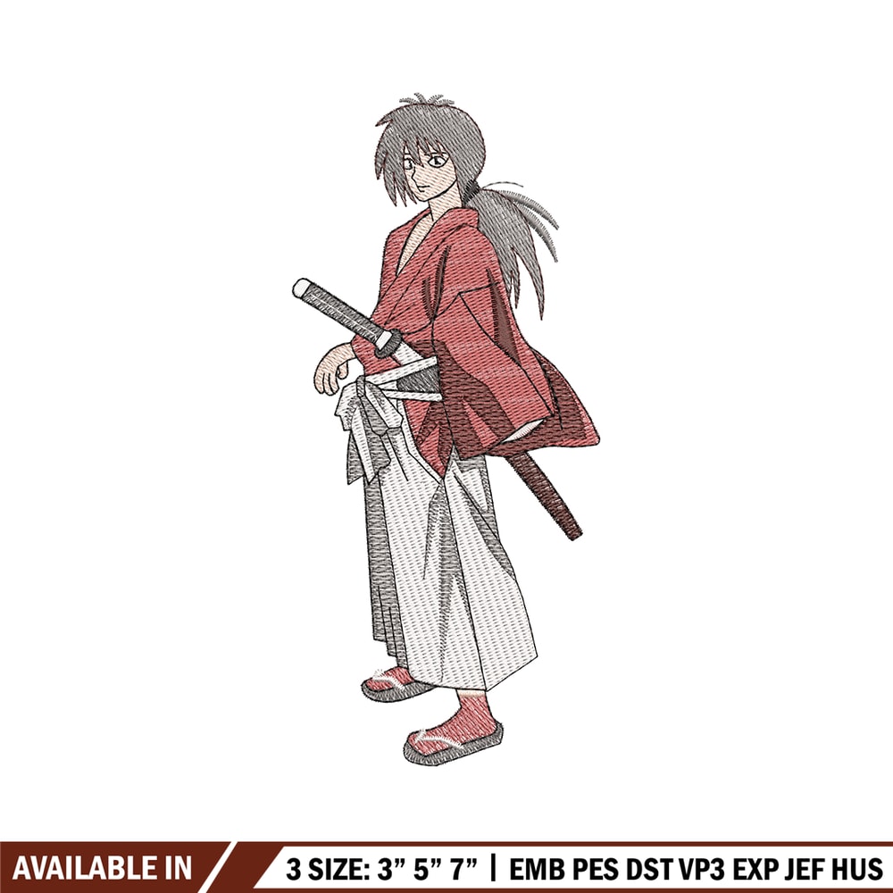 Rurouni Kenshin embroidery design, Rurouni Kenshin embroidery, logo design, Embroidery shirt, Instant download.jpg