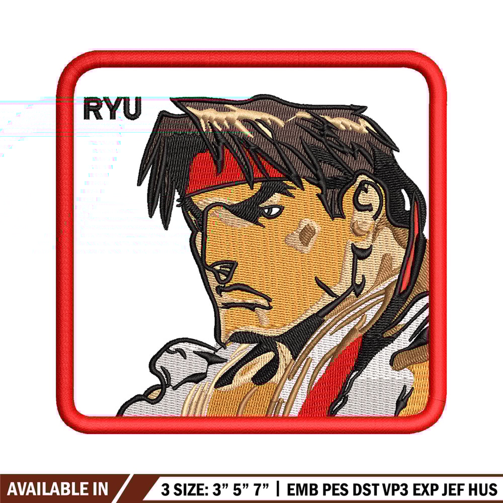 Ryu box embroidery design, Street Fighter embroidery, Anime design, Embroidery file, Embroidery shirt, Digital download.jpg