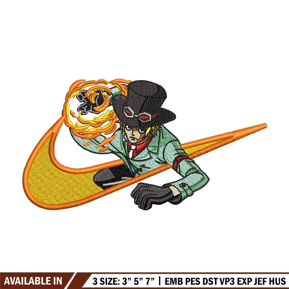 Sabo nike embroidery design, One piece embroidery, Nike design, Embroidery shirt, Embroidery file, Digital download.jpg