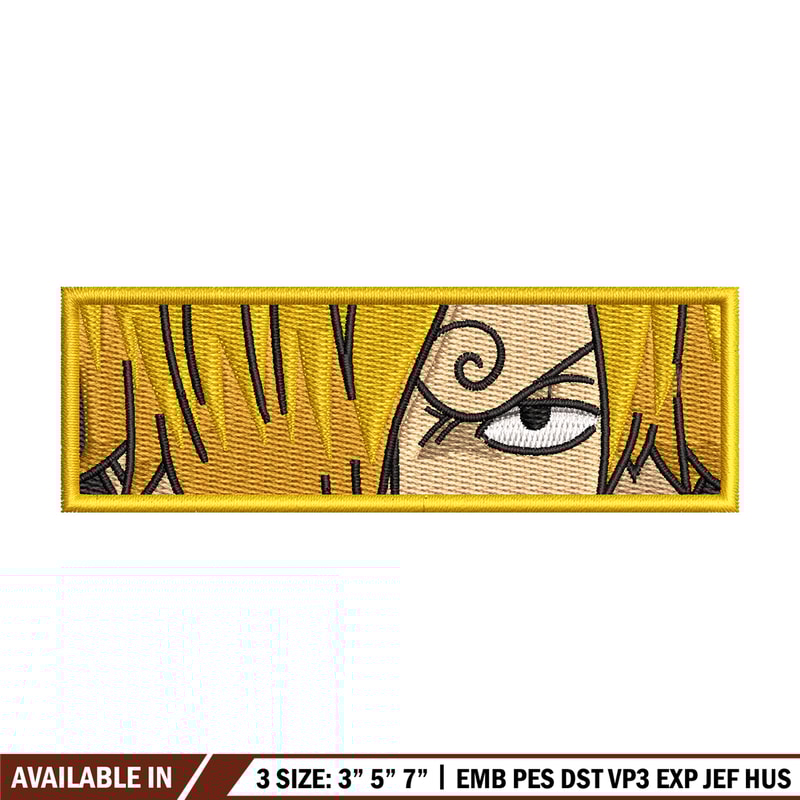 Sanji eyes embroidery design, One piece embroidery, Anime design, Embroidery file, Embroidery shirt, Digital download.jpg