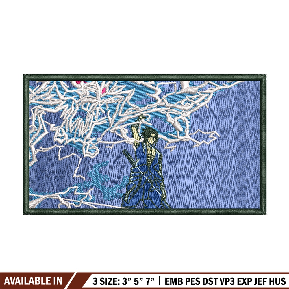 Sasuke thunder embroidery design, Naruto embroidery, Anime design, Embroidery shirt, Embroidery file, Digital download.jpg