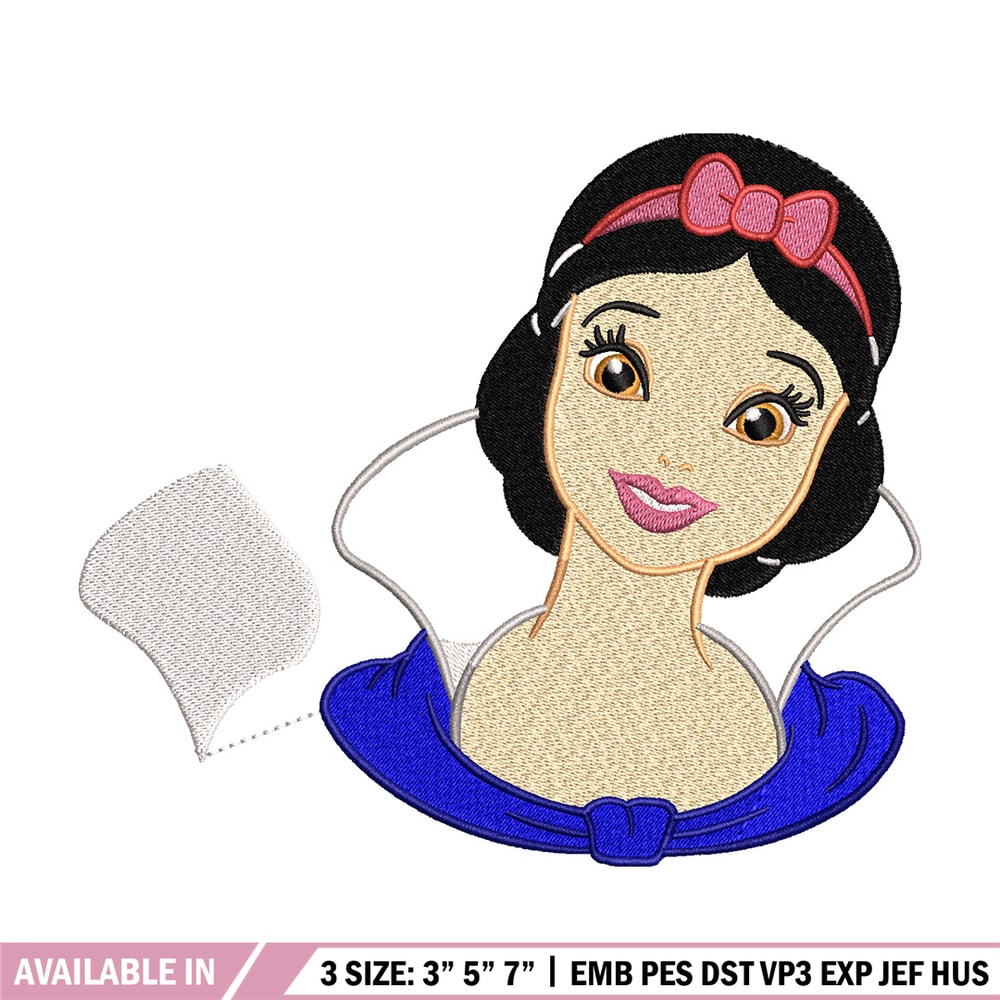 Snow white embroidery design, Disney embroidery, Emb design, Embroidery shirt, Embroidery file, Digital download.jpg