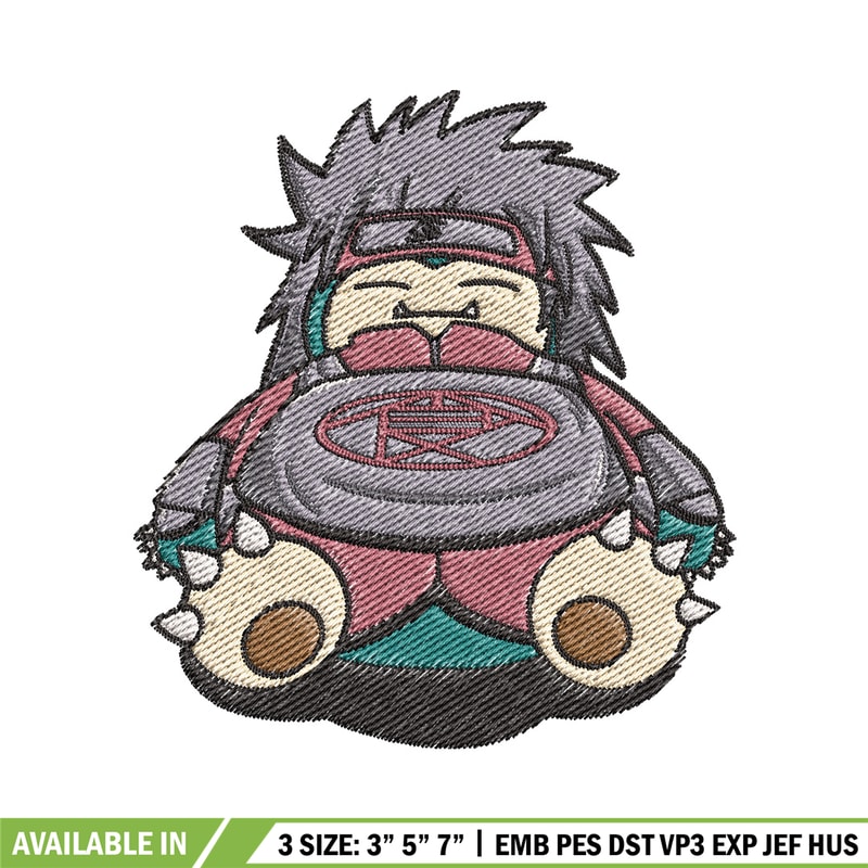 Snorlax choji embroidery design, Pokemon embroidery, Anime design, Embroidery file, Digital download, Embroidery shirt.jpg