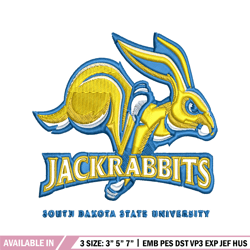 south dakota state jackrabbits embroidery design, south dakota state jackrabbits embroidery, logo sport, ncaa embroidery