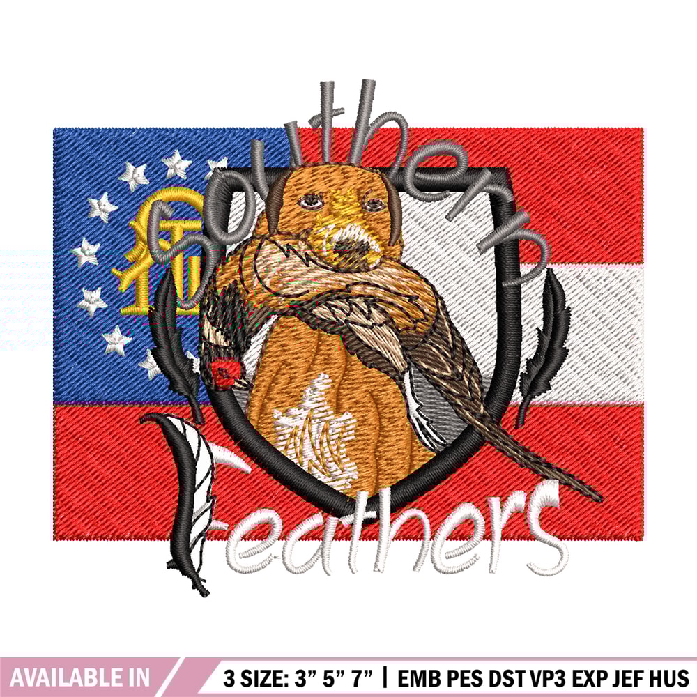 Southern Feathers logo embroidery design, logo embroidery, logo design, Embroidery shirt, logo shirt, Instant download.jpg