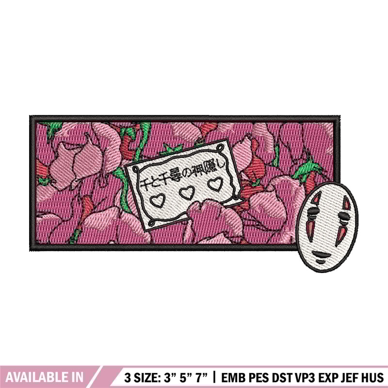 Spirited Away embroidery design, Ghibli embroidery, Anime design, Embroidery shirt, Embroidery file, Digital download.jpg