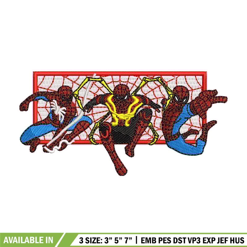 Spiderman box embroidery design, Spiderman embroidery, Emb design, Embroidery shirt, Embroidery file, Digital download.jpg