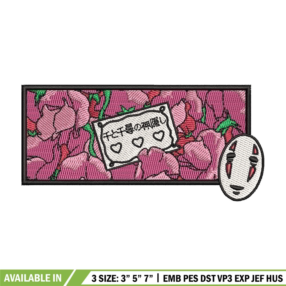 Spirited Away embroidery design, Ghibli embroidery, Anime design, Embroidery shirt, Embroidery file, Digital download.jpg