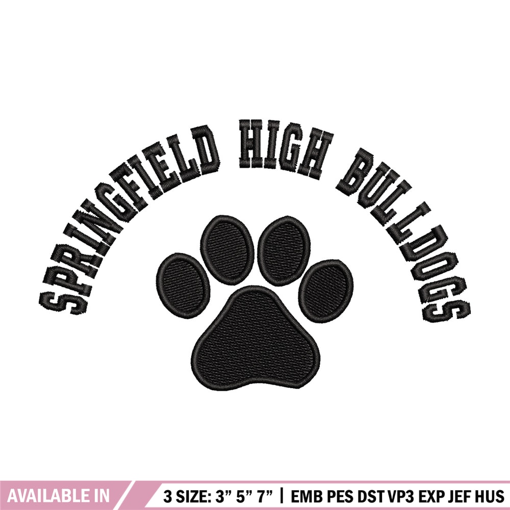 Springfield embroidery design, Logo embroidery, Emb design, Embroidery shirt, Embroidery file, Digital download.jpg