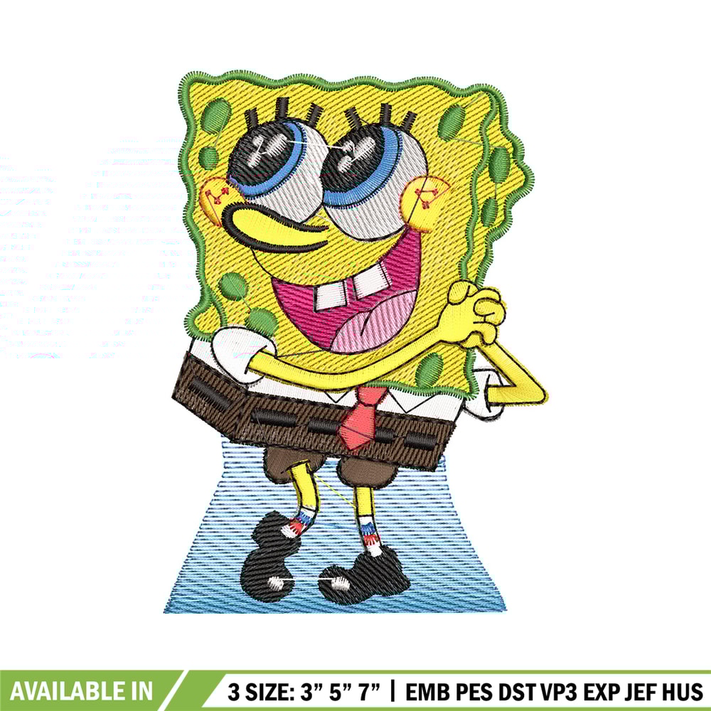 Spongebob embroidery design, Spongebob embroidery, Anime design, Embroidery shirt, Embroidery file,Digital download.jpg