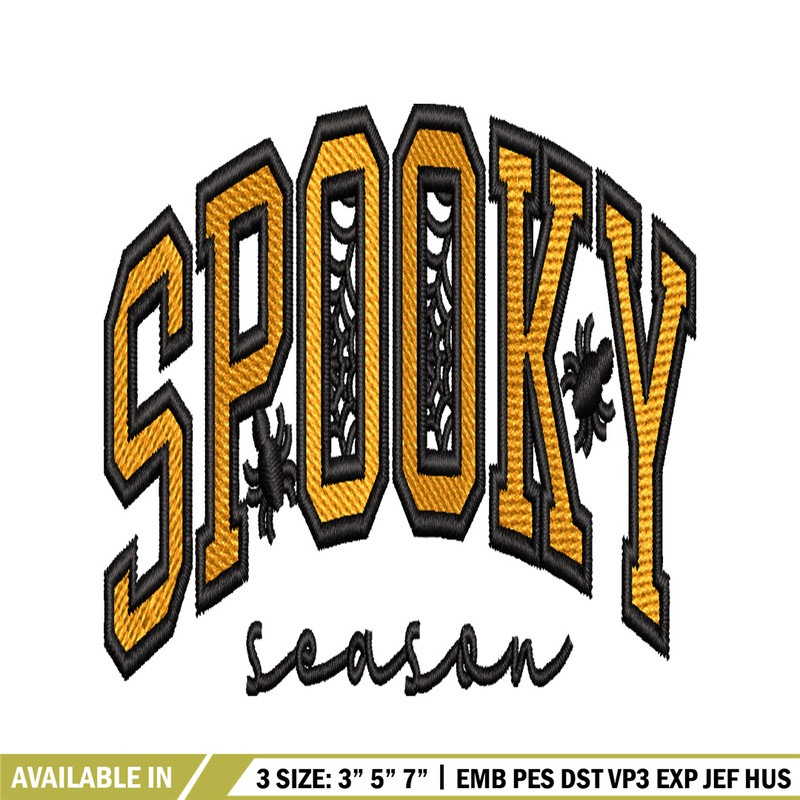 Spooky embroidery design, halloween embroidery, halloween design, embroidery file, logo shirt, Digital download..jpg