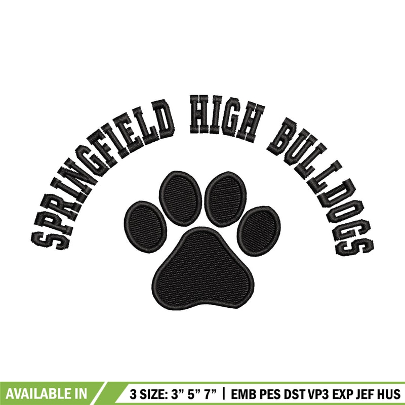 Springfield embroidery design, Logo embroidery, Emb design, Embroidery shirt, Embroidery file, Digital download.jpg