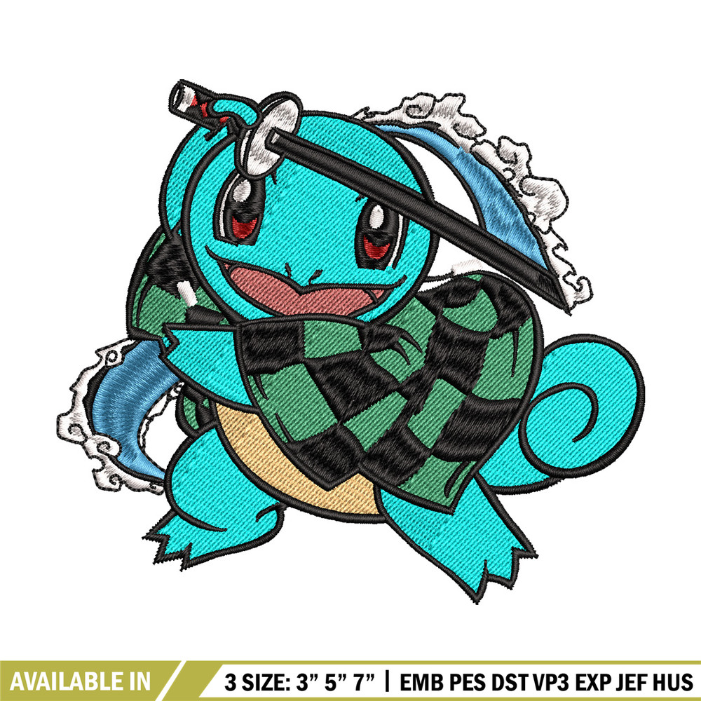 Squirtle embroidery design, Pokemon embroidery, Anime design, Embroidery file, Embroidery shirt, Digital download.jpg