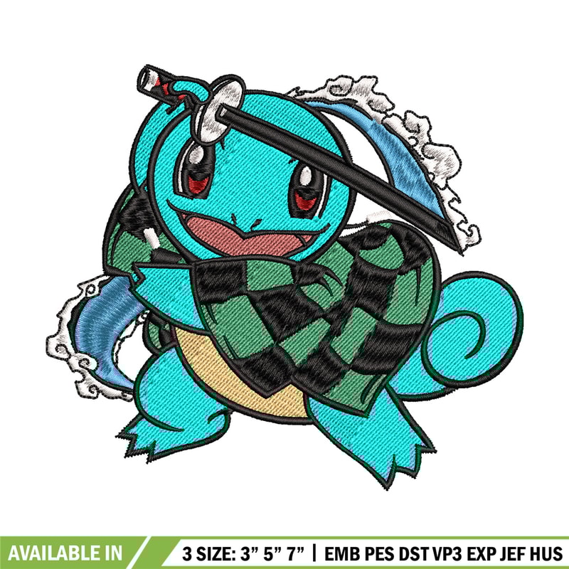 Squirtle embroidery design, Pokemon embroidery, Anime design, Embroidery file, Embroidery shirt, Digital download.jpg