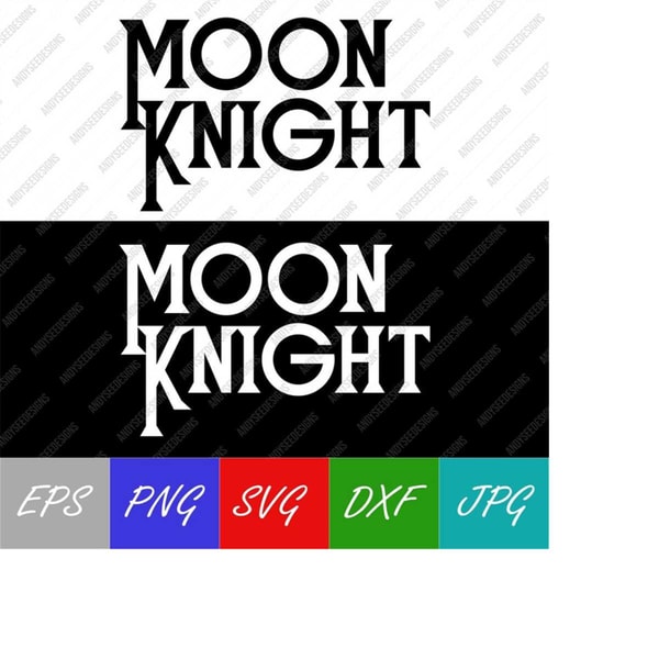 Moon Knight Vector Moon Knight Logo Vector Digital Download SVG, EPS, Png, Jpeg - Inspire ...