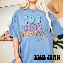 comfort colors 100 days of school t-shirt, 100 days of school shirt, happy 100 days of school, 100 days skateboard smile