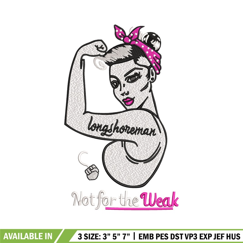 Strong lady embroidery design, Lady embroidery, Embroidery file,Embroidery shirt, Emb design, Digital download.jpg