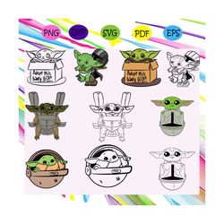 baby yoda svg bundle, baby yoda , yoda svg, yoda , baby yoda gift, baby yoda shirt, mandalorian bundle, for silhouette,