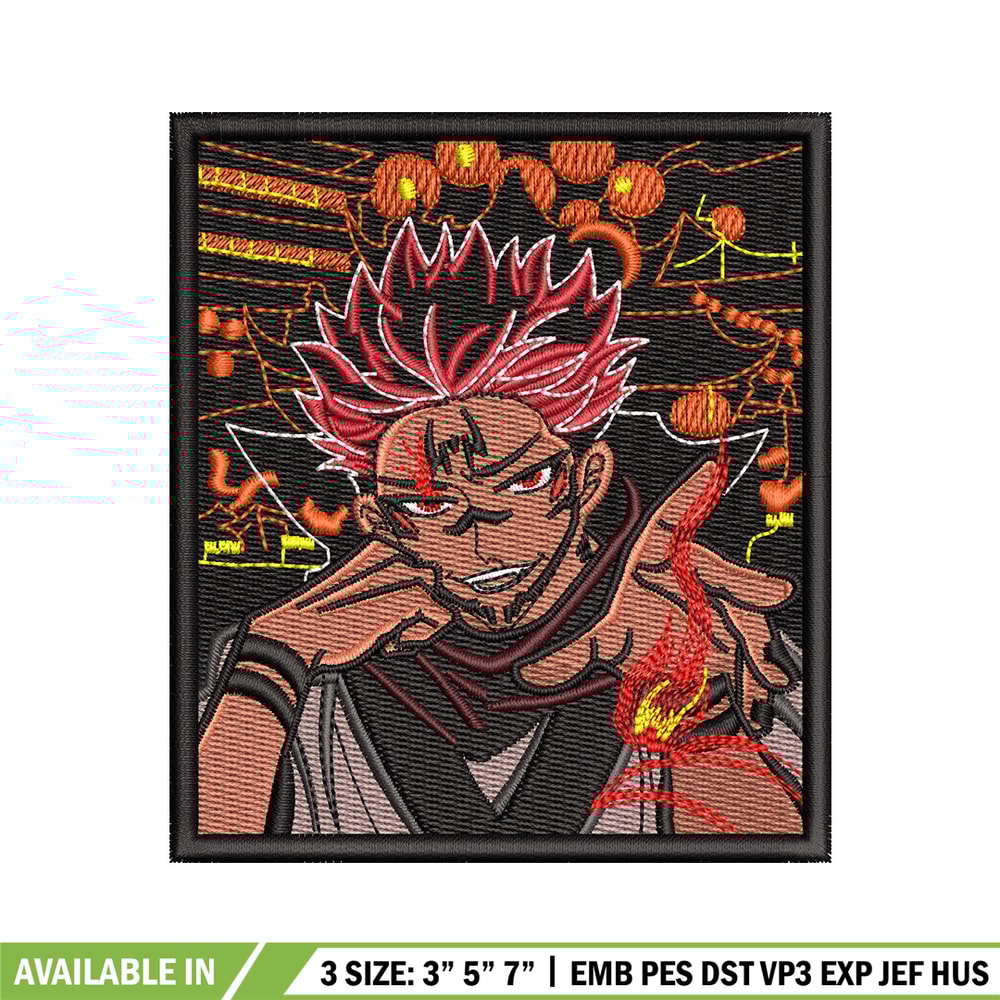 Sukuna frame embroidery design, Sukuna embroidery, Embroidery shirt, Embroidery file, Anime design, Digital download.jpg