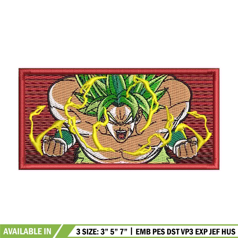 Super broly embroidery design, Dragonball embroidery, Anime design, Embroidery shirt, Embroidery file, Digital download.jpg