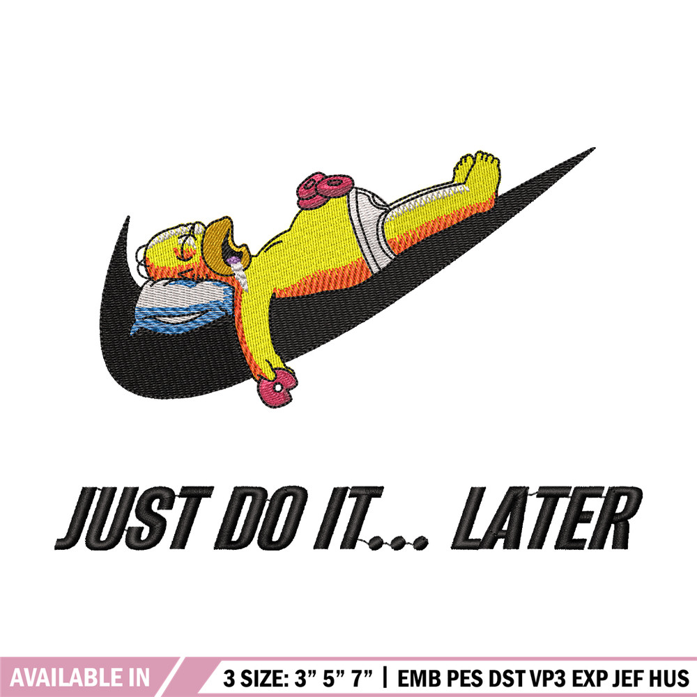 Swoosh Homer embroidery design, The Simpsons embroidery, Nike design, cartoon design, cartoon shirt, Digital download.jpg