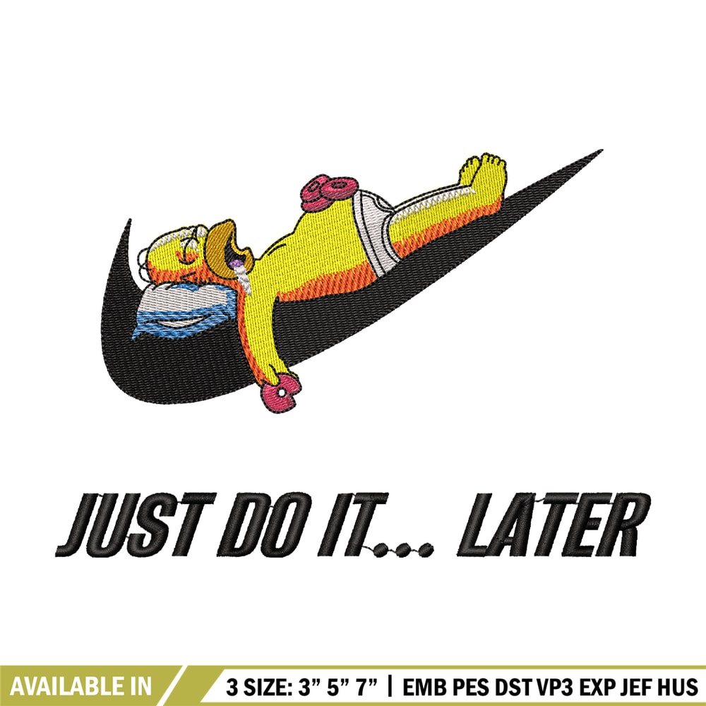 Swoosh Homer embroidery design, The Simpsons embroidery, Nike design, cartoon design, cartoon shirt, Digital download.jpg