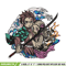 Tanjiro and Nezuko embroidery design, Kimetsu no Yaiba embroidery, logo design, anime design, Digital download.jpg